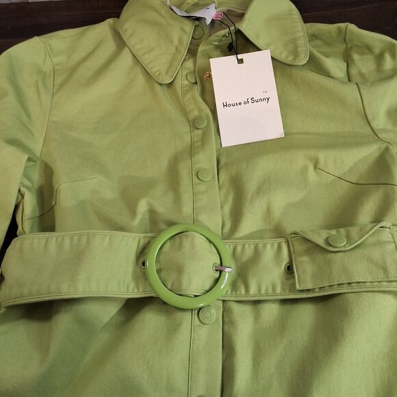 House of Sunny Golden Years Coveralls‎ Grass Green SZ 4 Jumpsuit - Picture 5 of 9
